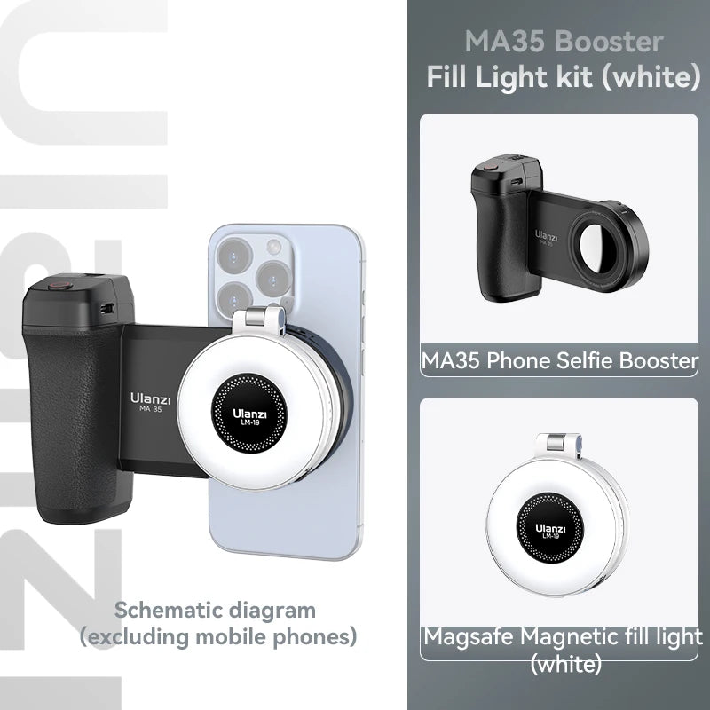 Handy Selfie-Griff mit Bluetooth & MagSafe | Foto-Stabilisator & Auslöser für iPhone & Android