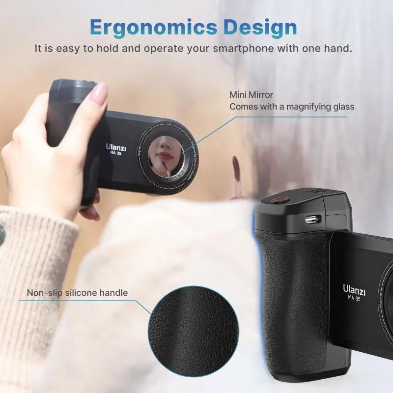 Handy Selfie-Griff mit Bluetooth & MagSafe | Foto-Stabilisator & Auslöser für iPhone & Android