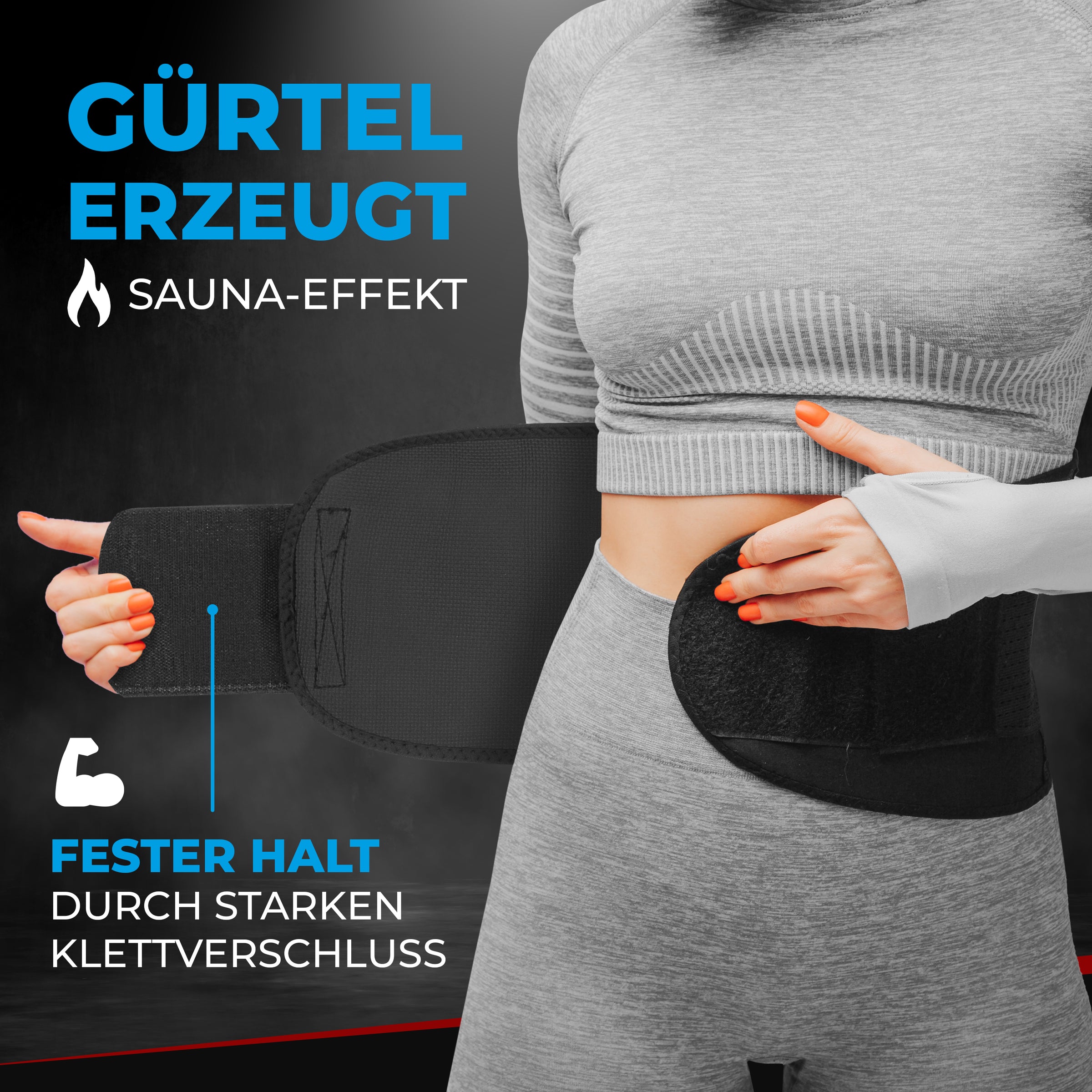 Schwitzgürtel mit Rückenstütze & Sauna-Effekt – für mehr Power beim Training