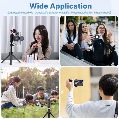 Handy Selfie-Griff mit Bluetooth & MagSafe | Foto-Stabilisator & Auslöser für iPhone & Android